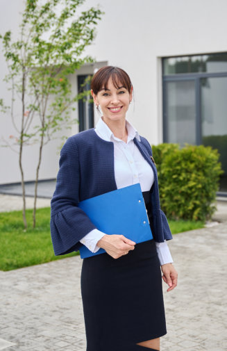 female realtor smiling