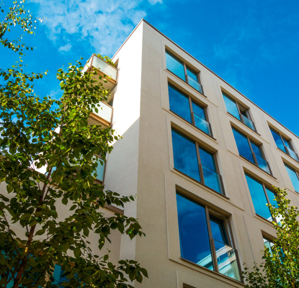 side view angle of the building