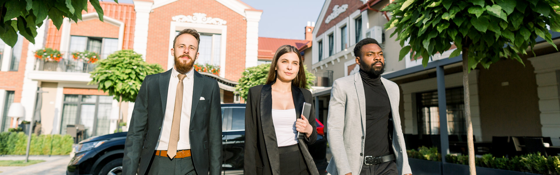 realtor walking together
